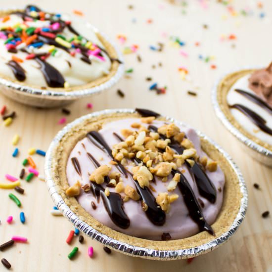 Ice Cream Sundae Yogurt Mini Pies