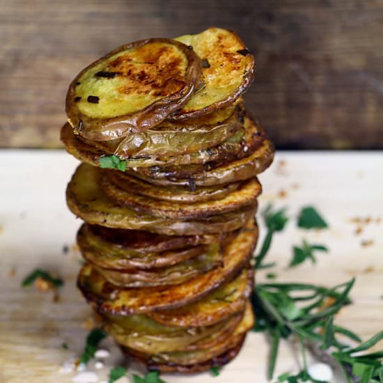 slow roasted rosemary potatoes