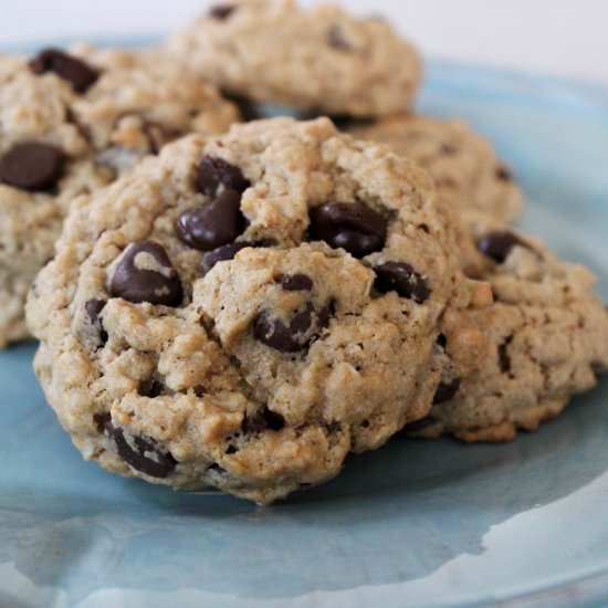 Vegan PB Chocolate Chip Cookies