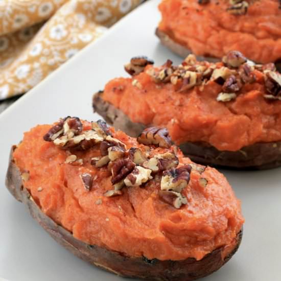 twice baked sweet potatoes