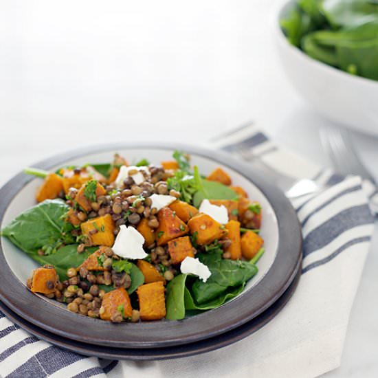 Roasted Squash and Lentil Salad