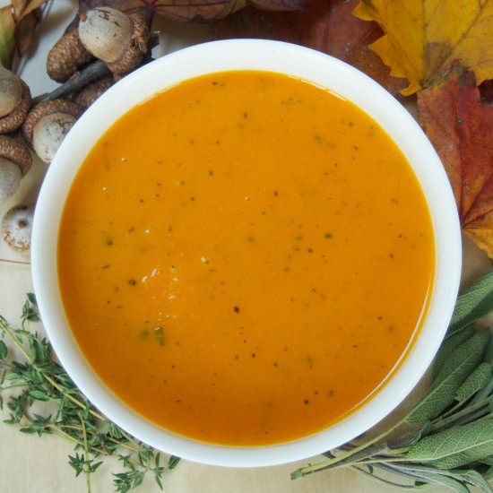 Butternut squash soup with sage