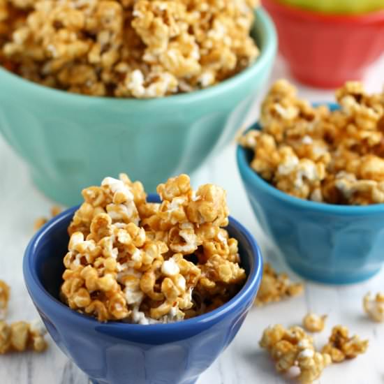 Vegan and Nut Free Caramel Corn
