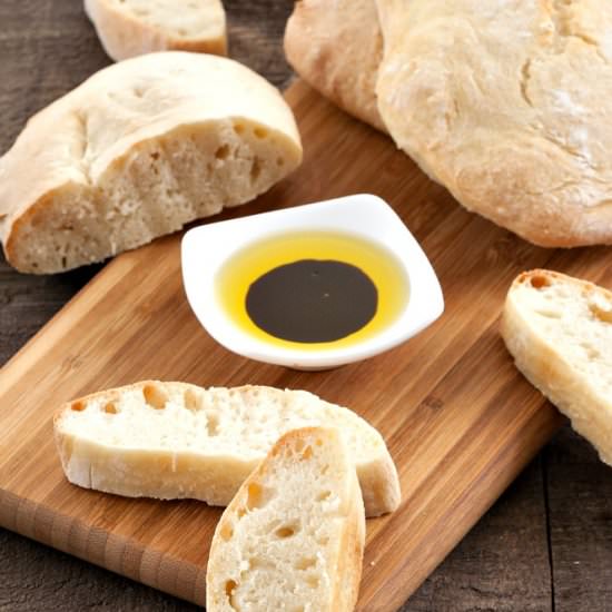 Quick No-Knead Ciabatta Bread