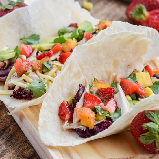 Chicken Tacos+Strawberry Mango