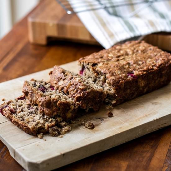 Cranberry Banana Oat Bread