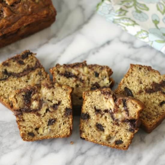 Chocolate PB Banana Bread
