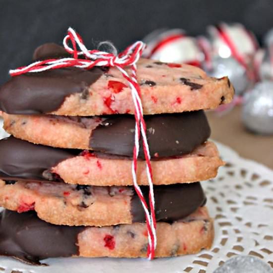 Chocolate Covered Cherry Shortbread