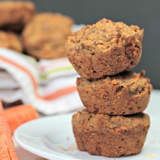 Spiced Carrot Oat Muffins