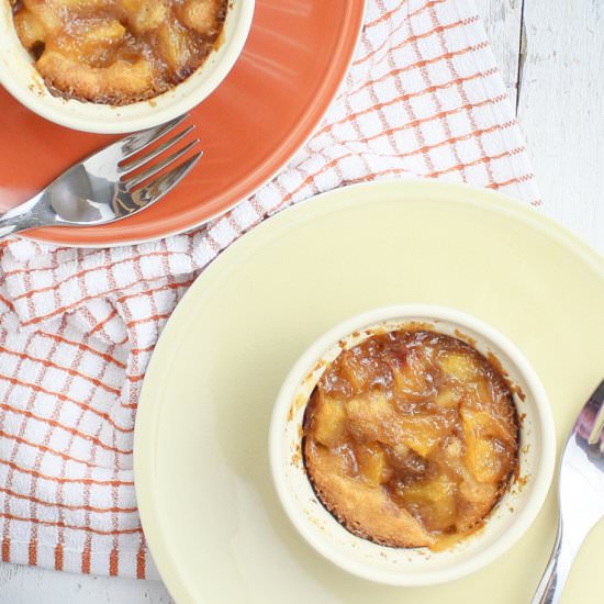 Salted Caramel Peach Cobbler