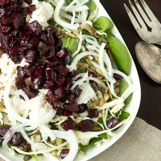 Roasted Beet Pepita Winter Salad