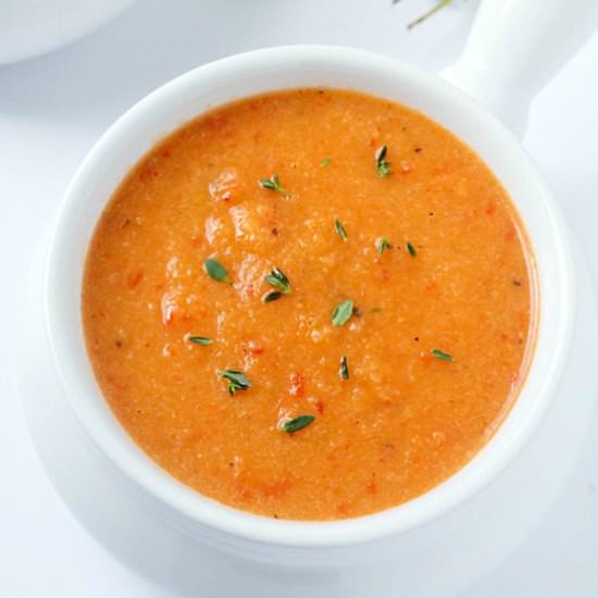 Cauliflower Roasted Red Pepper Soup