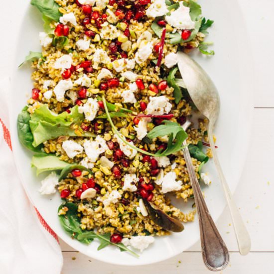 Freekeh salad with herbs