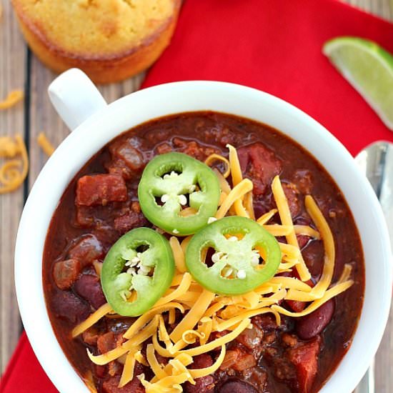 Slow Cooker Turkey Chili