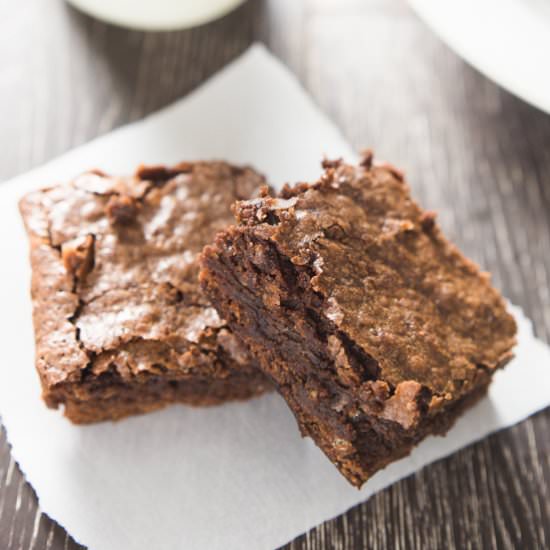 Homemade Fudgy Chewy Brownies