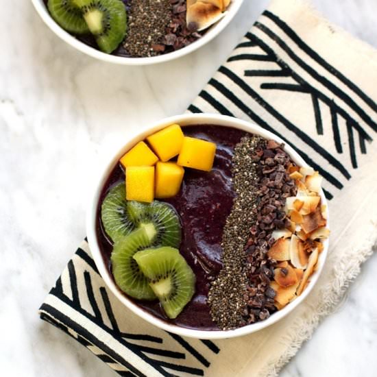Coconut Chia Cacao Acai Bowl