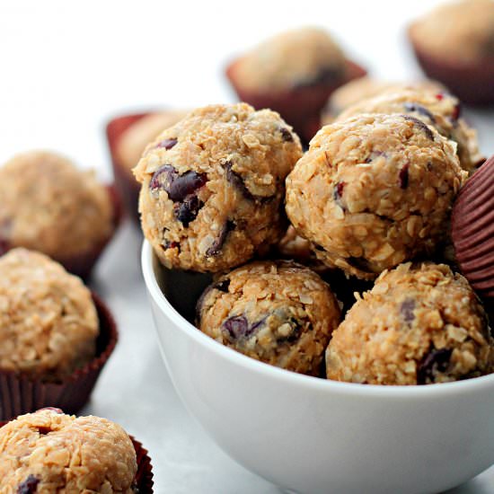 Dark Chocolate Cherry Energy Bites