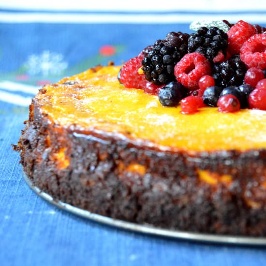 Lactose-Free Saffron Cheesecake