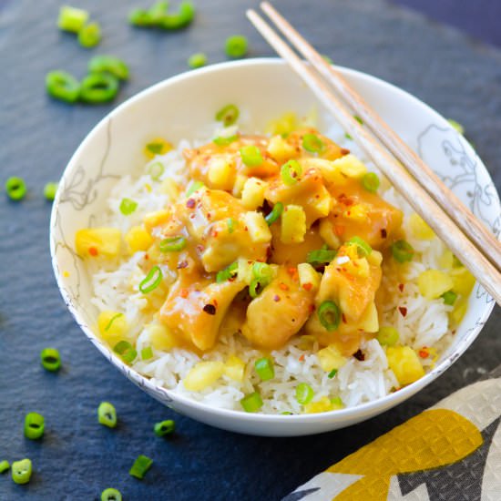 Vegan Chinese Pineapple Tofu Bowl