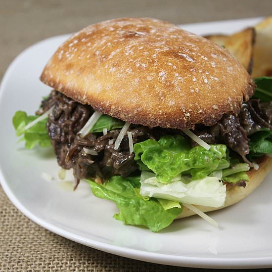 Crock Pot Steak Caesar Sandwich