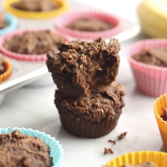 Vegan Chocolate Banana Muffins