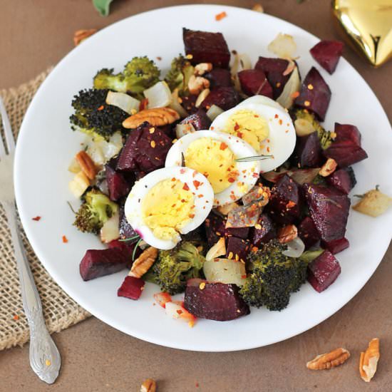 ROASTED VEGGIE CHRISTMAS SALAD