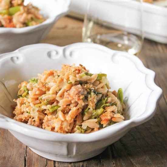 Baked Orzo w/Broccolini and Sausage