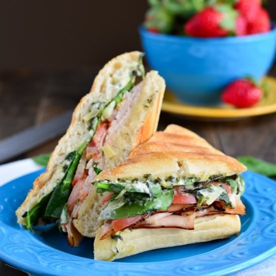 Turkey Spinach Artichoke Panini