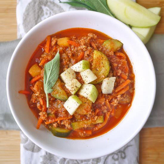 Apple Sage Turkey Chili