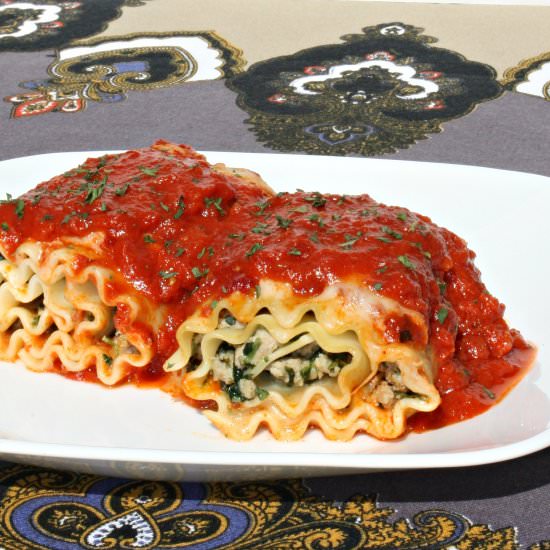 Spinach Lasagna Roll-ups
