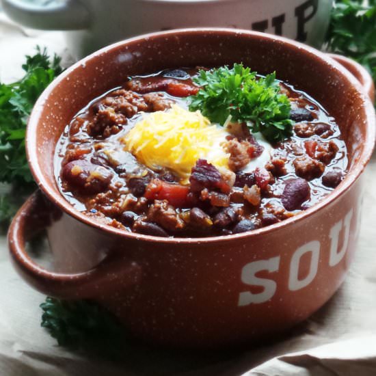 Triple Meat & Ale Chili
