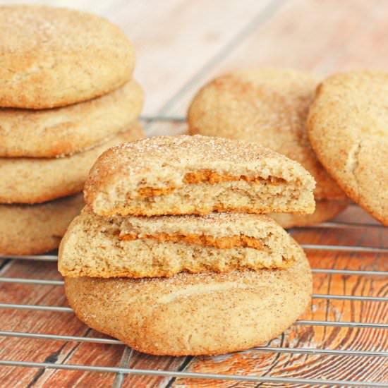 Biscoff Stuffed Snickerdoodles