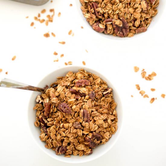 4 Ingredient Maple Pecan Granola
