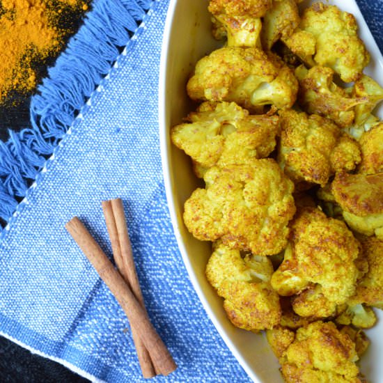 Turmeric Cinnamon Cauliflower