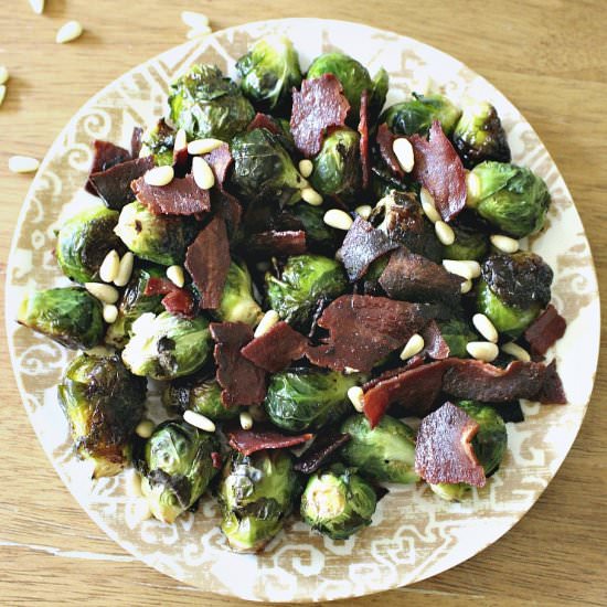 Bacon Brussels Sprouts & Pine Nuts