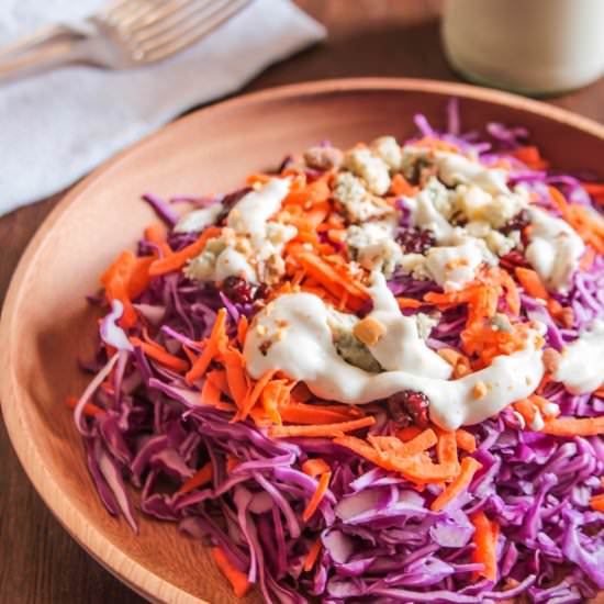 red cabbage and carrot salad