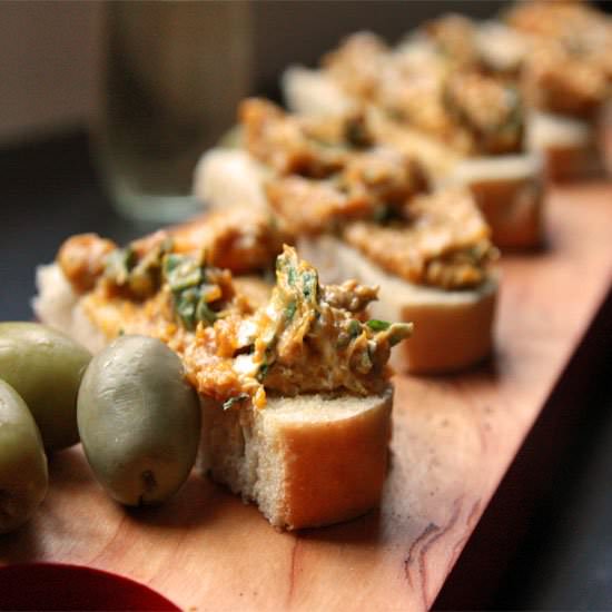 Pumpkin Chevre Bruschetta