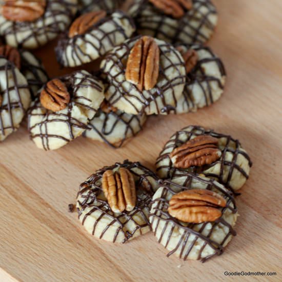 Shortbread Turtle Thumbprint Cookie
