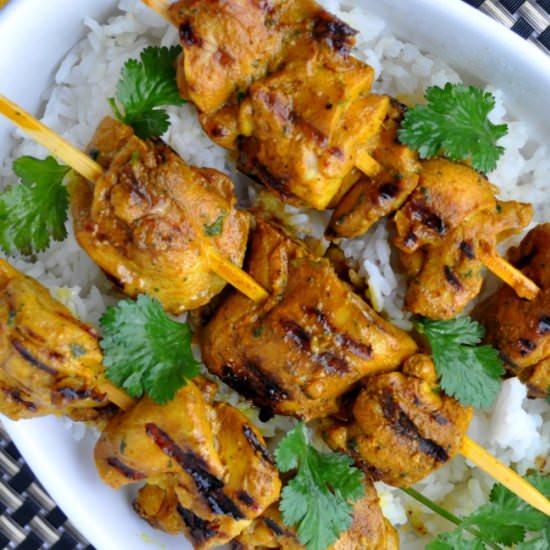 Grilled Turmeric Chicken Kabobs