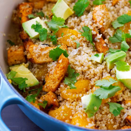 light citrus chicken quinoa salad