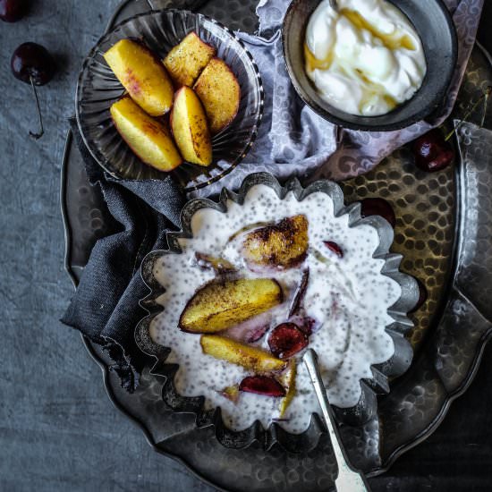 Chia Seed Pudding with Nectarines