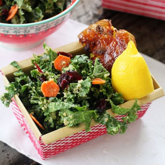 Loaded Smashed Potato Kale Salad