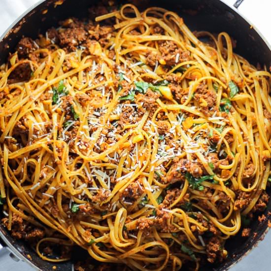 Rustic & Simple Beef Linguine Pasta