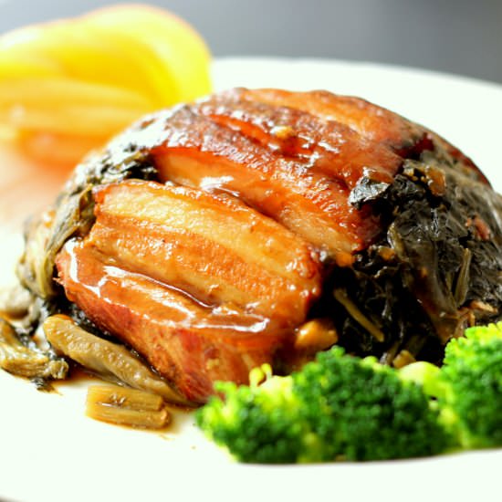 Pork Belly with preserved greens