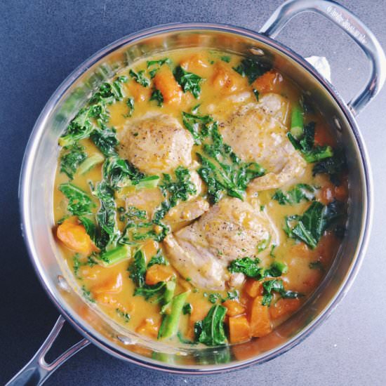 Coconut Braised Chicken Thighs