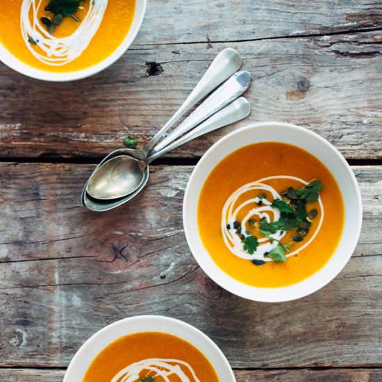 Carrotsoup with orange and rosemary