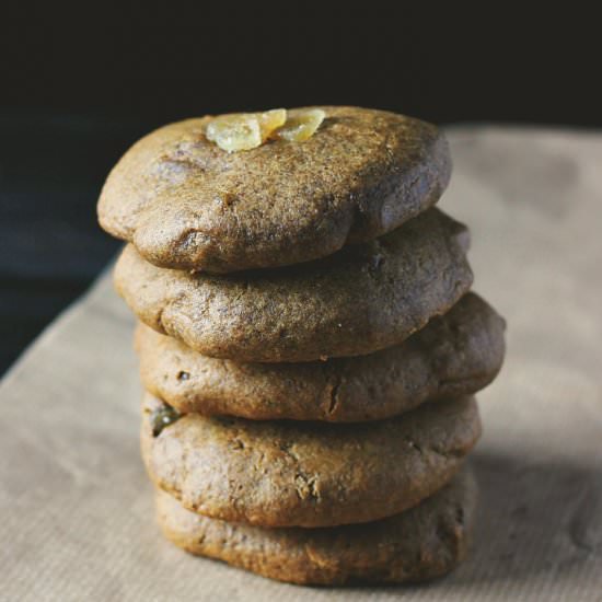 Triple Ginger + Tahini Cookies