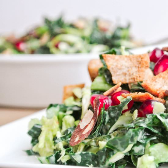 Kale and Brussels Sprouts Salad