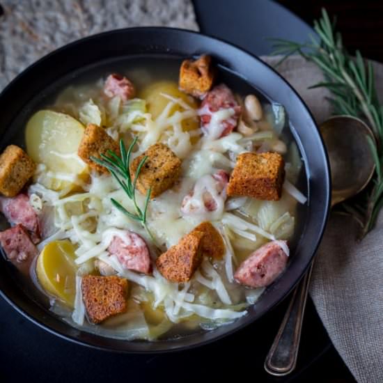 Slow Cooker Kielbasa Cabbage Soup