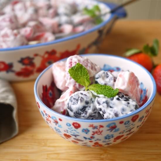 Mixed Berries and Cream